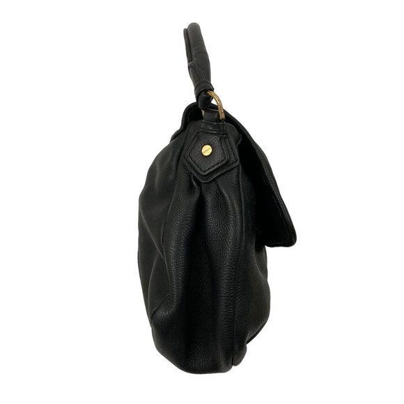 Marc Jacobs Black Top Handle Shoulder Bag Flap Closure - Picture 5 of 14